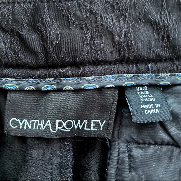 Cynthia Rowley Black Jacquard Pants - Picture 4 of 4